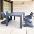Compamia Bloom Patio Dining Chair in Dark Gray