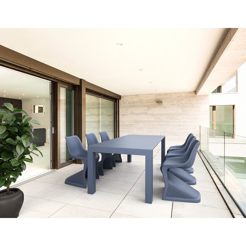 Compamia Bloom Patio Dining Chair in Dark Gray