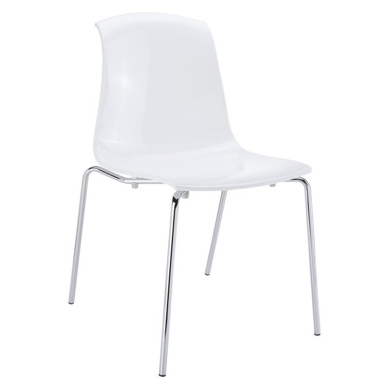 Compamia Allegra Dining Chair in Glossy White