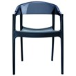Compamia Carmen Patio Dining Chair with Black Seat in Black