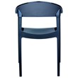 Compamia Carmen Patio Dining Chair with Black Seat in Black
