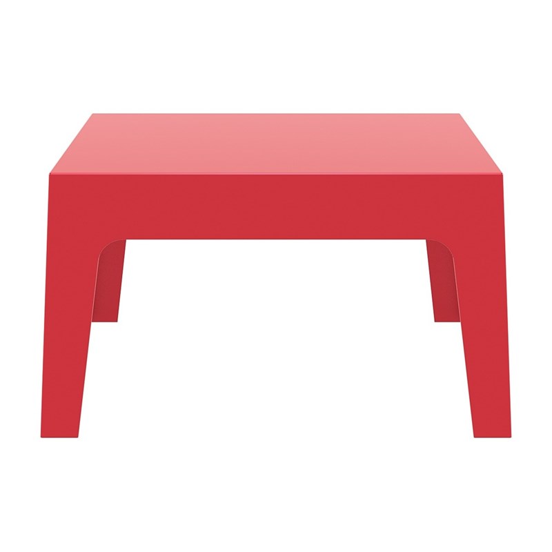 Compamia Box Resin Patio Coffee Table in Red