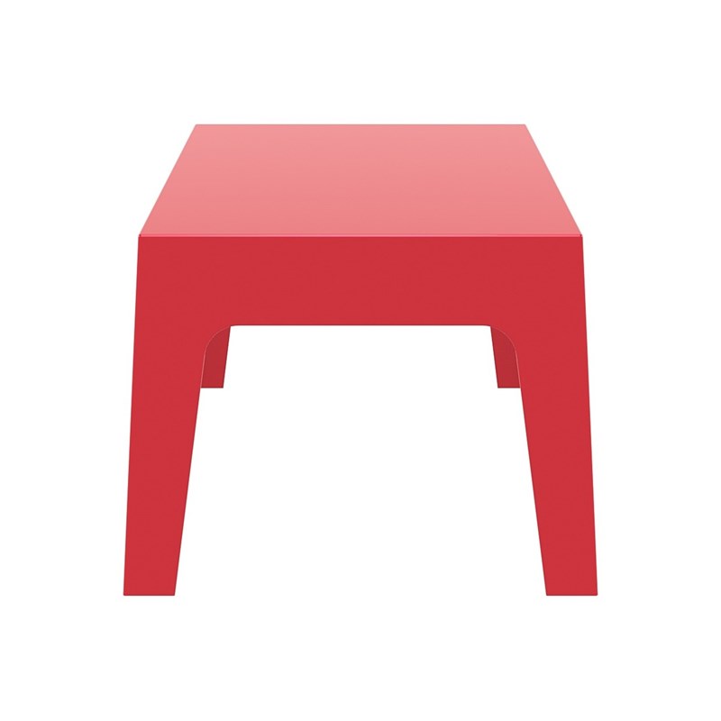 Compamia Box Resin Patio Coffee Table in Red