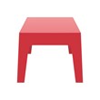 Compamia Box Resin Patio Coffee Table in Red