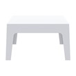 Compamia Box Resin Patio Coffee Table in White