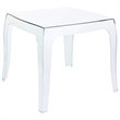 Compamia Queen Polycarbonate Patio Side Table in Transparent Clear