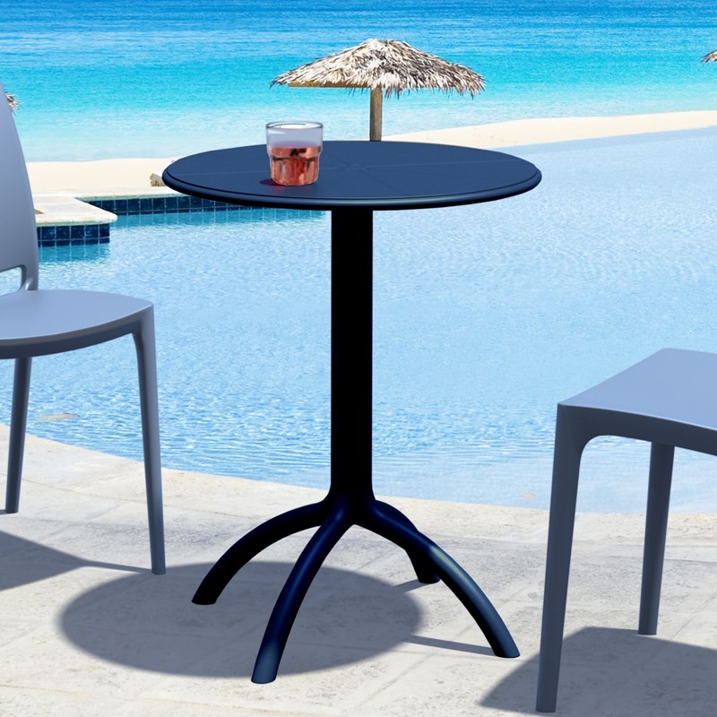 Compamia Octopus Round Patio Bistro Table in Black