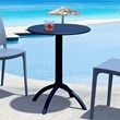 Compamia Octopus Round Patio Bistro Table in Black