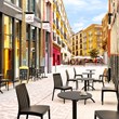 Compamia Octopus Round Patio Bistro Table in Black
