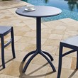 Compamia Octopus Round Patio Bistro Table in Dark Gray