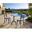 Compamia Octopus Round Patio Bistro Table in Dark Gray
