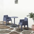 Compamia Octopus Round Patio Bistro Table in Dark Gray