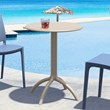 Compamia Octopus Round Patio Bistro Table in Taupe