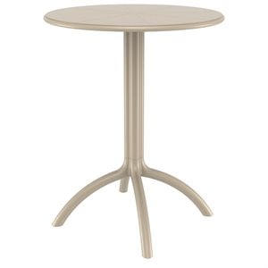 Compamia Octopus Round Patio Bistro Table in Taupe