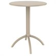 Compamia Octopus Round Patio Bistro Table in Taupe