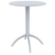Compamia Octopus Round Patio Bistro Table in Silver Gray