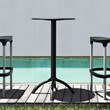 Compamia Octopus Round Patio Pub Table in Black