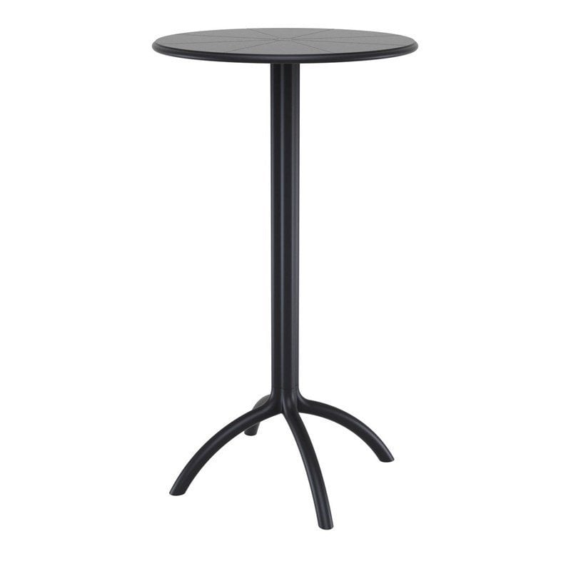 Compamia Octopus Round Patio Pub Table in Black