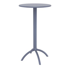 Compamia Octopus Round Patio Pub Table in Dark Gray