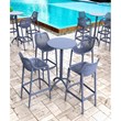 Compamia Octopus Round Patio Pub Table in Dark Gray