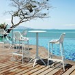 Compamia Octopus Round Patio Pub Table in White