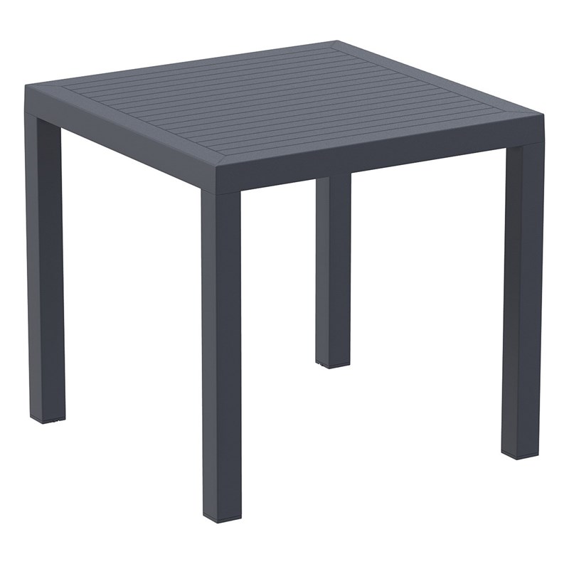 Compamia Ares 5 Piece Square Resin Patio Dining Set in Dark Gray