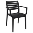 Compamia Artemis 5 Piece Square Resin Patio Dining Set in Black