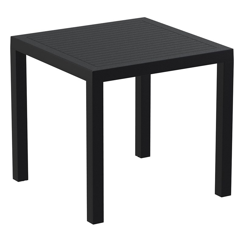Compamia Artemis 5 Piece Square Resin Patio Dining Set in Black