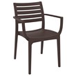 Compamia Artemis 5 Piece Square Resin Patio Dining Set in Brown