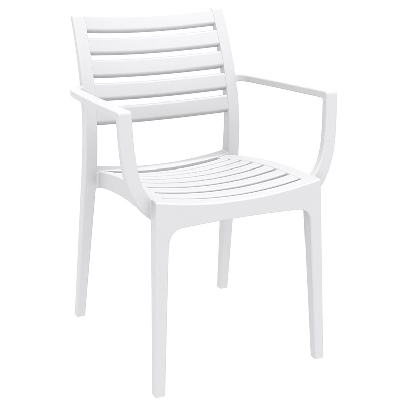 Compamia Artemis 5 Piece Square Resin Patio Dining Set in White