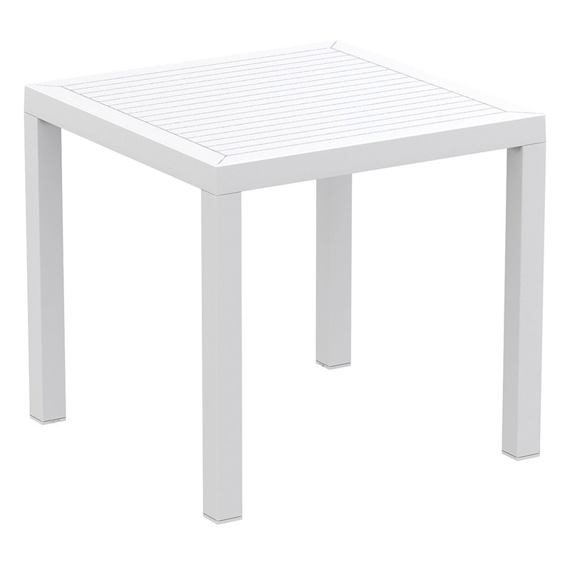 Compamia Artemis 5 Piece Square Resin Patio Dining Set in White