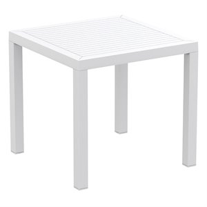 Compamia Ares 31&quot Square Resin Patio Dining Table in White