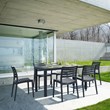 Compamia Ares 7 Piece Patio Dining Set in Dark Gray