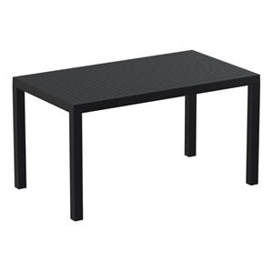 Compamia Ares 55&quot Resin Patio Dining Table in Black