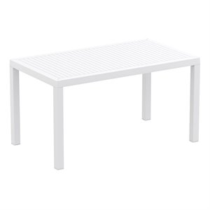 Compamia Ares 55&quot Resin Patio Dining Table in White