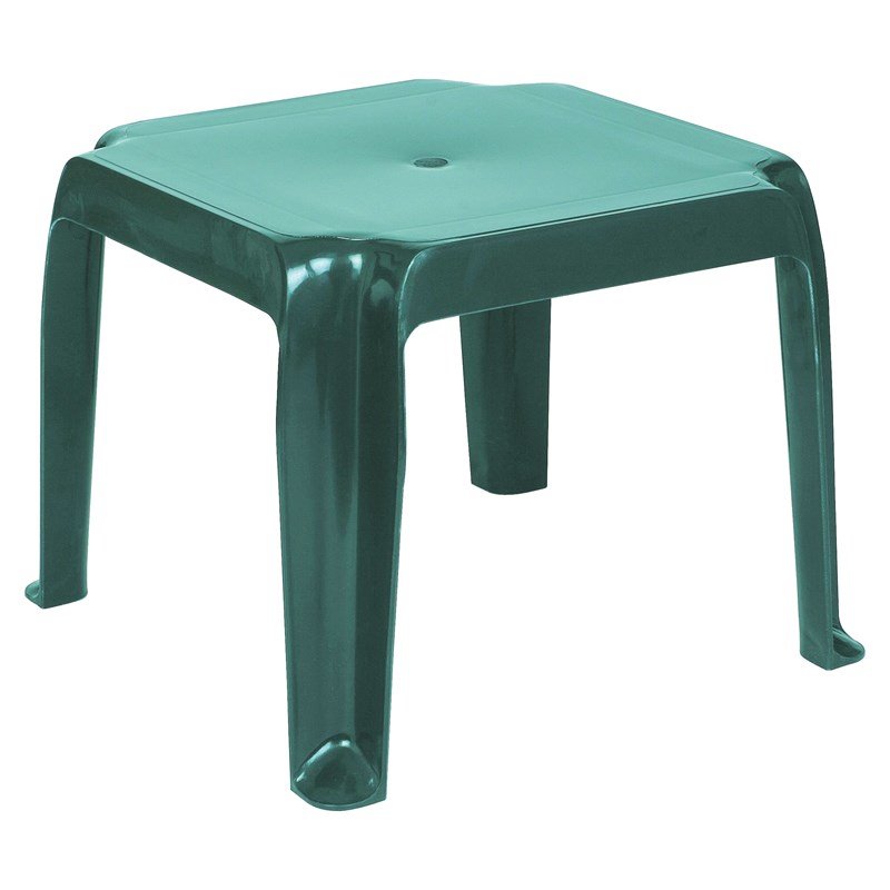 Compamia Sunray Square Resin Patio Side Table in Green