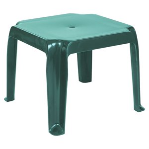 Compamia Sunray Square Resin Patio Side Table in Green