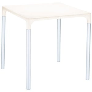Compamia Mango 28&quot Aluminum Patio Dining Table in Beige