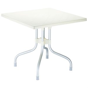 Compamia Forza 31&quot Square Folding Patio Dining Table in Beige