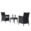 Compamia California 3 Piece Wickerlook Patio Conversation Set in Brown