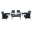 Compamia California 7 Piece Wickerlook Patio Conversation Set in Brown
