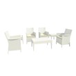 Compamia California 7 Piece Resin Patio Conversation Set in White
