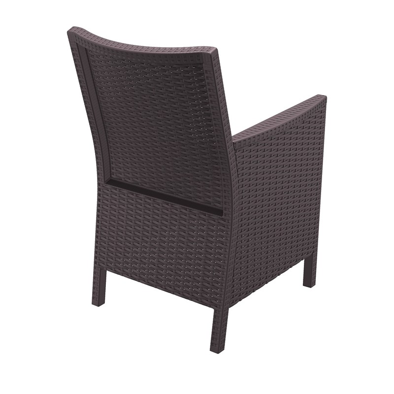 Compamia California Resin Wickerlook Patio Chair in Brown