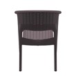 Compamia Panama Resin Wickerlook Patio Dining Arm Chair in Brown