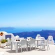 Compamia Ibiza Resin Wickerlook Patio Dining Arm Chair in White