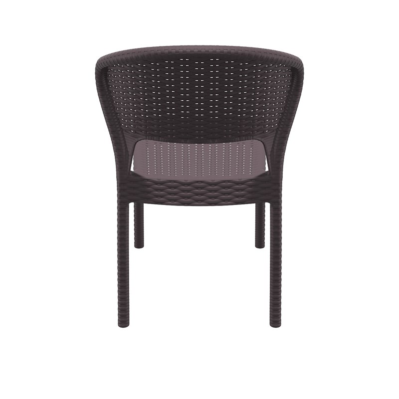 Compamia Daytona Resin Wickerlook Patio Dining Chair in Brown