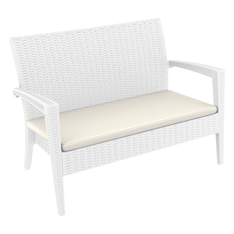 Compamia Miami Resin Patio Loveseat in White
