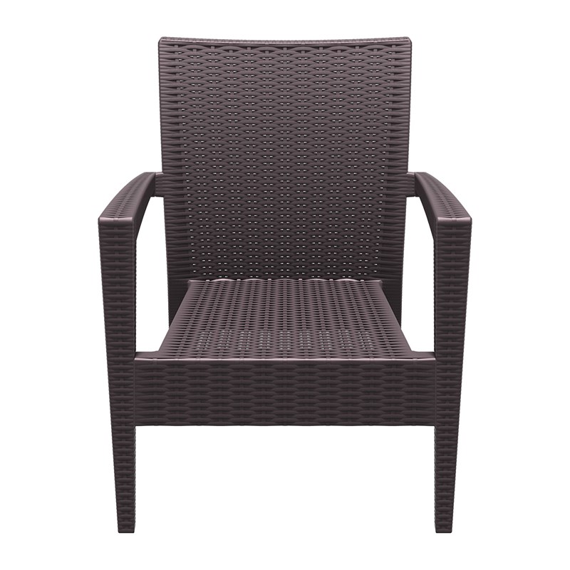 Compamia Miami Resin Club Chair in Brown