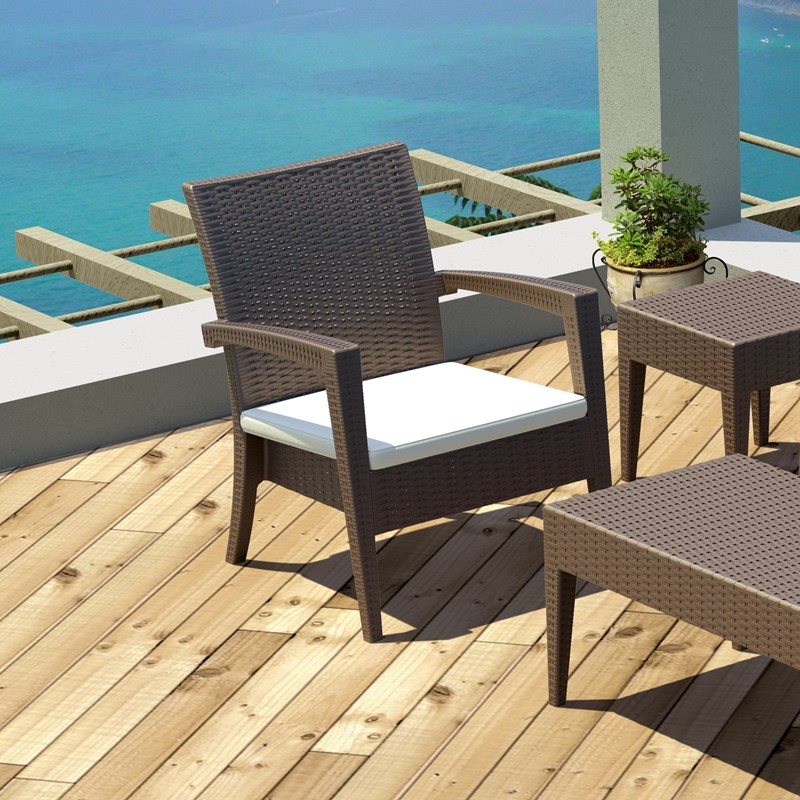 Compamia Miami Resin Club Chair in Brown