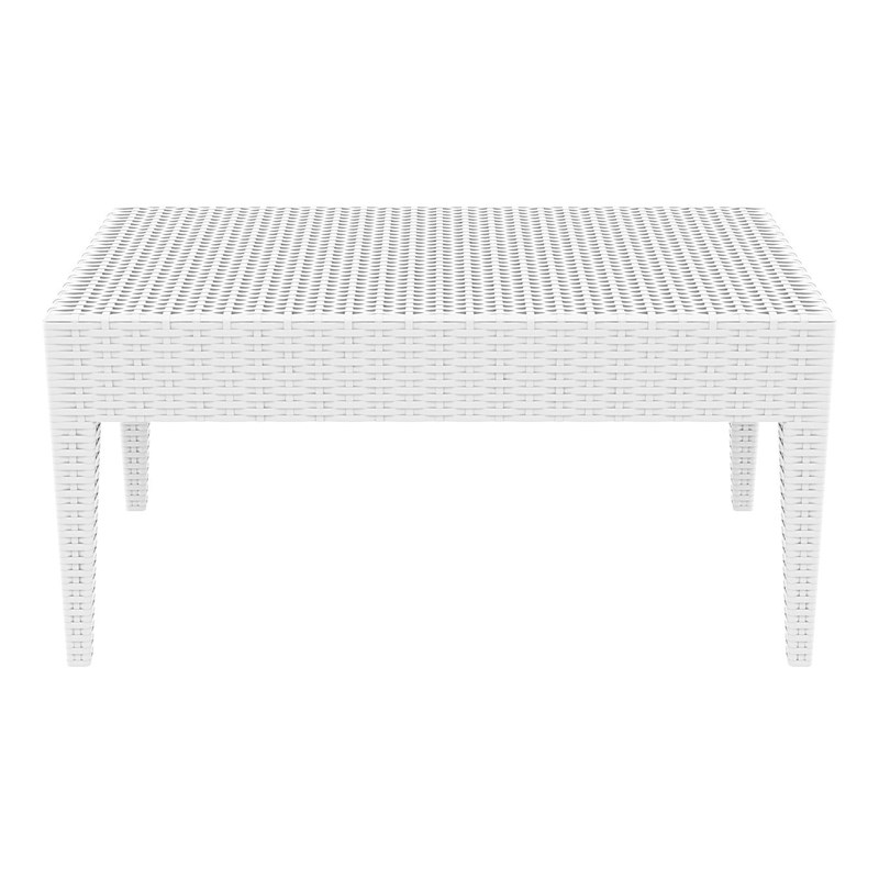 Compamia Miami Resin Patio Coffee Table in White